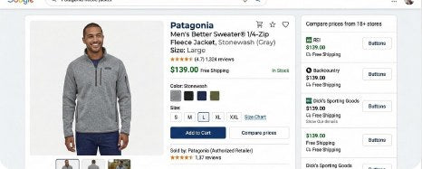 Shopping product title optimization example