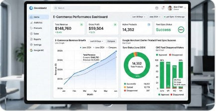 GMC product performance dashboard illustration