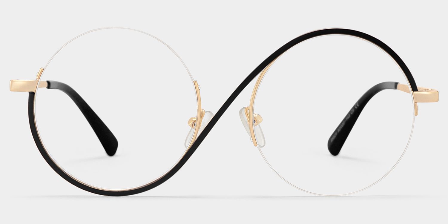 Flozif Round Black Glasses