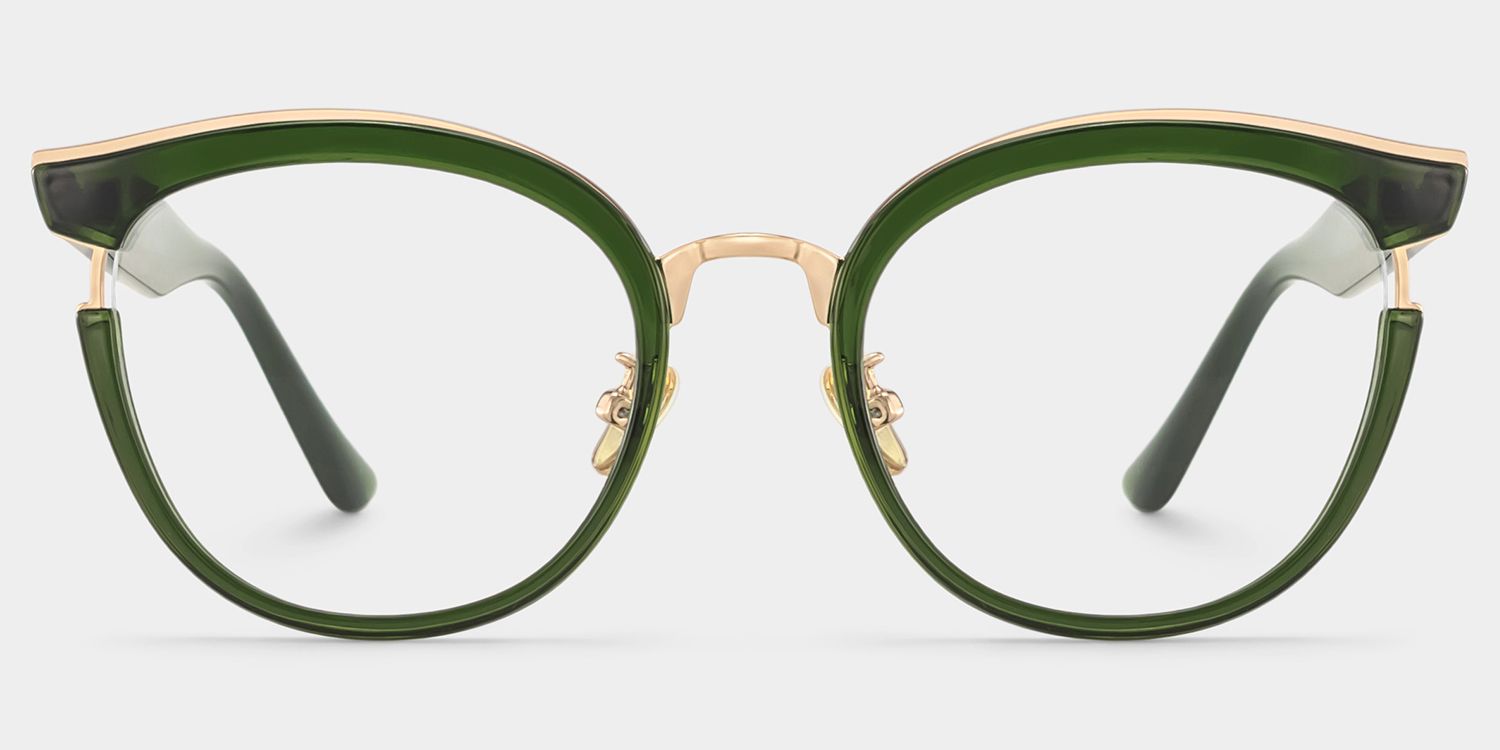 Laraine Cat Eye Green Glasses