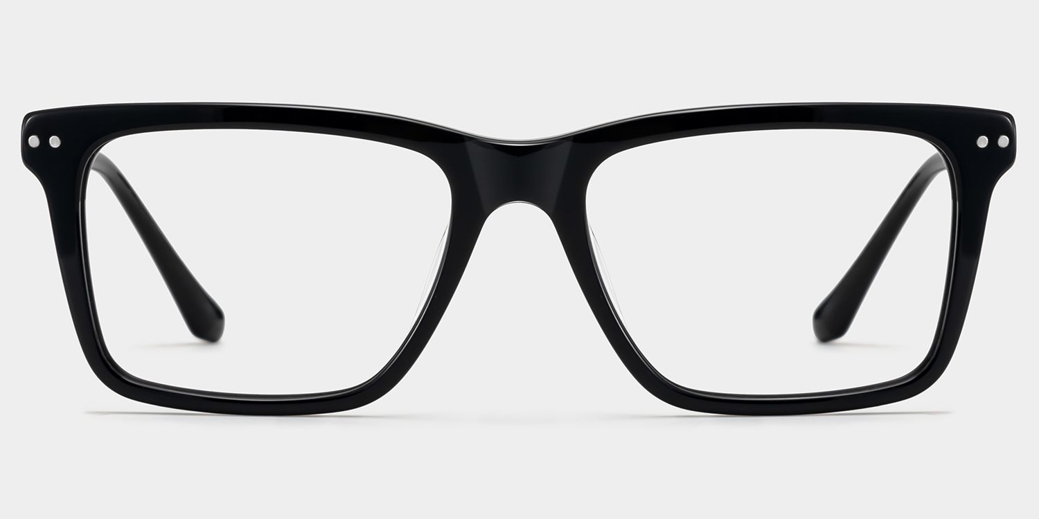 Harper Rectangle Black Glasses