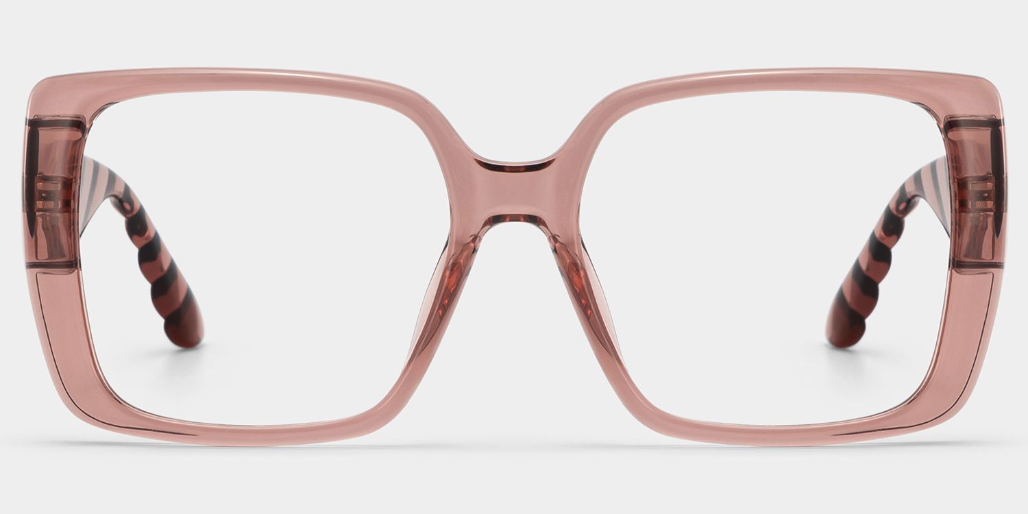 Maya Clear Brown Square Glasses