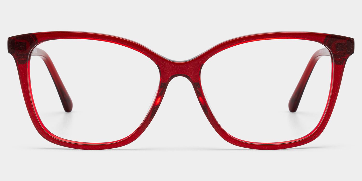 Finnian Square Red Glasses